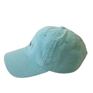 Vineyard Vines Aqua Corduroy Hat with leather closure